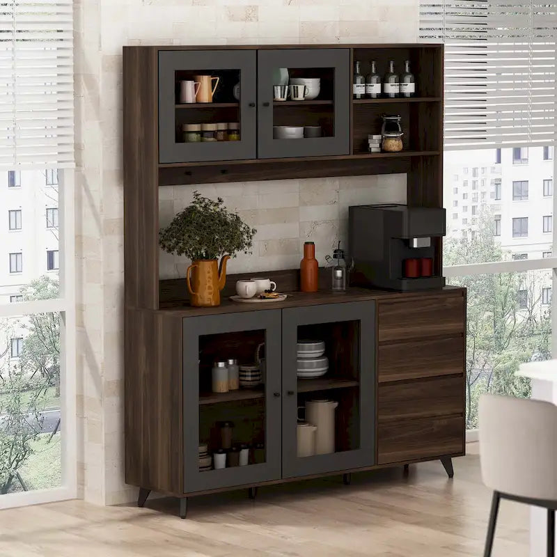 Multi-Functional Sideboard: Wine and Tea Cabinet, Kitchen Cupboard, Buffet Storage 1