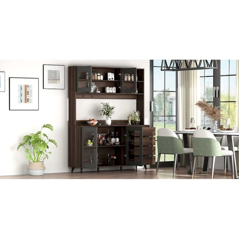 Multi-Functional Sideboard: Wine and Tea Cabinet, Kitchen Cupboard, Buffet Storage 2