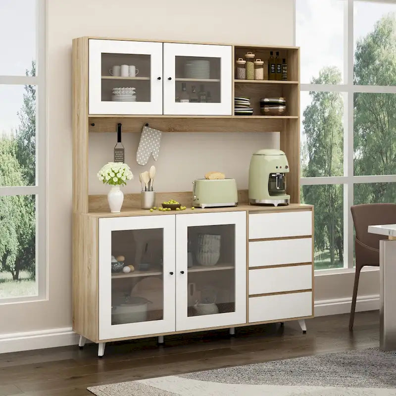 Multi-Functional Sideboard: Wine and Tea Cabinet, Kitchen Cupboard, Buffet Storage 10