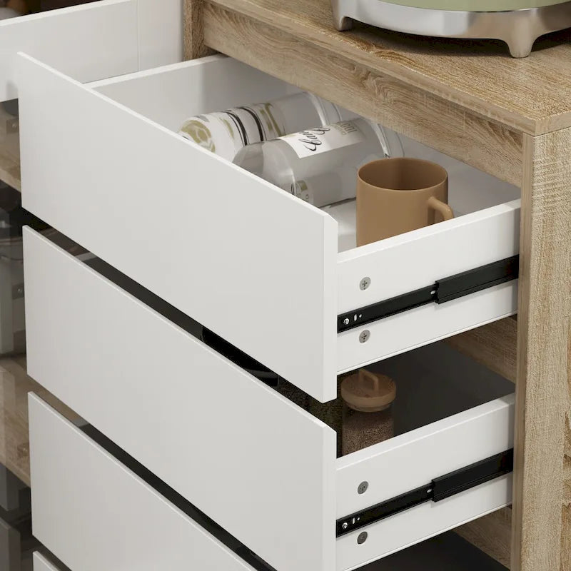 Multi-Functional Sideboard: Wine and Tea Cabinet, Kitchen Cupboard, Buffet Storage 19