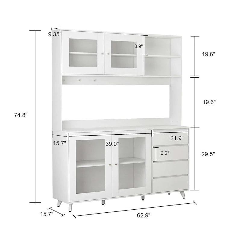 Multi-Functional Sideboard: Wine and Tea Cabinet, Kitchen Cupboard, Buffet Storage 24