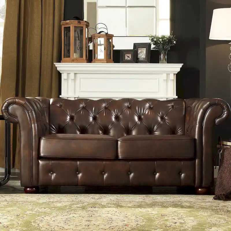 iNSPIRE Q Artisan Knightsbridge Tufted Chesterfield Loveseat 6