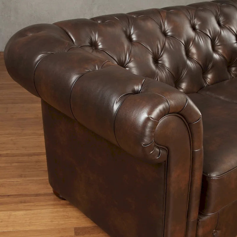 iNSPIRE Q Artisan Knightsbridge Tufted Chesterfield Loveseat 7