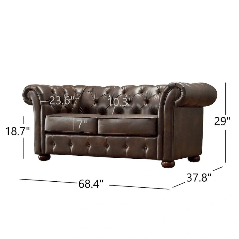 iNSPIRE Q Artisan Knightsbridge Tufted Chesterfield Loveseat 8