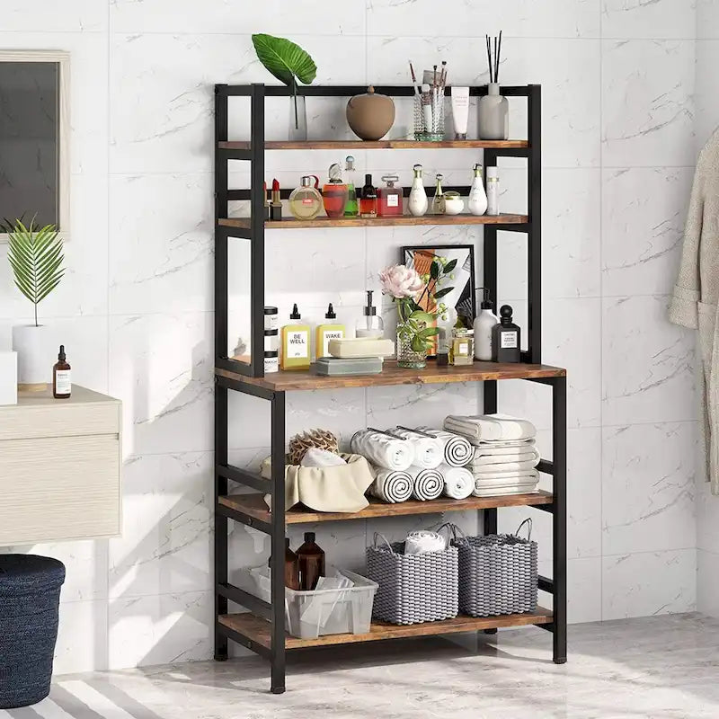 5-Tier Kitchen Baker's Rack with Storage - Microwave Oven Cart 3