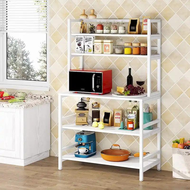 5-Tier Kitchen Baker's Rack with Storage - Microwave Oven Cart 4
