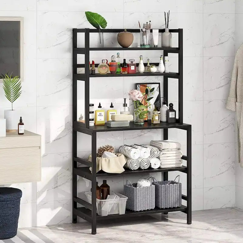 5-Tier Kitchen Baker's Rack with Storage - Microwave Oven Cart 15