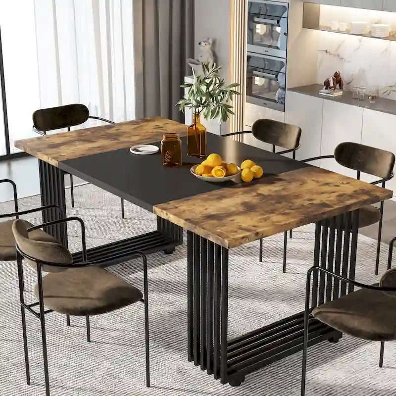 Contemporary 70.8-Inch White Dining Table for 6-8 Guests 24