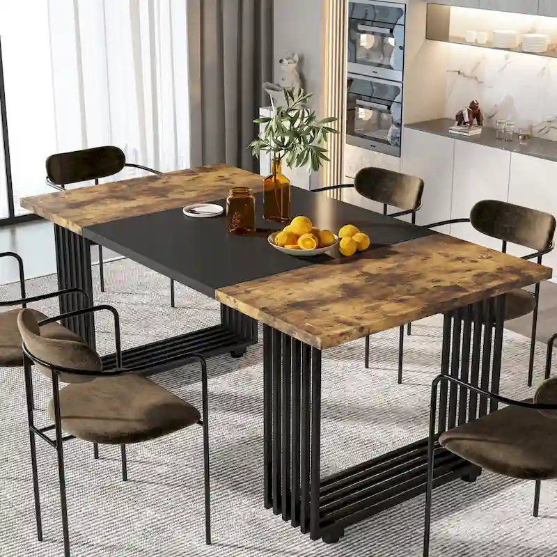 Contemporary 70.8-Inch White Dining Table for 6-8 Guests 16