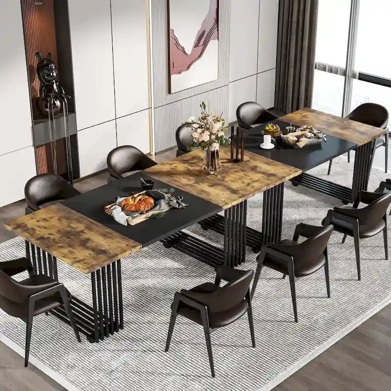 Contemporary 70.8-Inch White Dining Table for 6-8 Guests 20