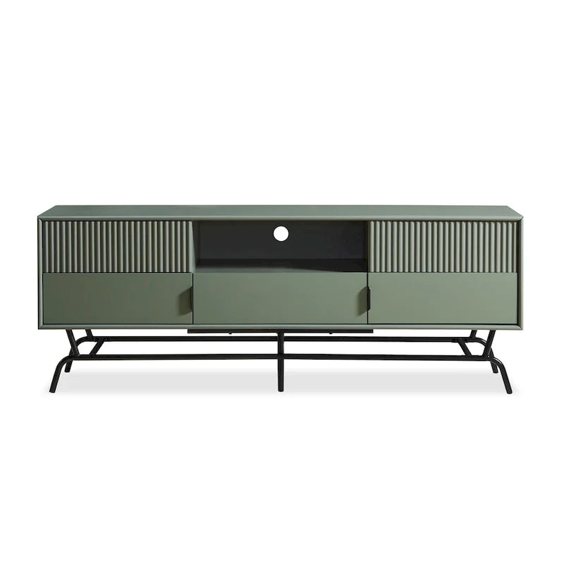 Denhour DH BASIC 60-Inch Modern Media Cabinet TV Stand with 3 Drawers and Cable Management Hole 8