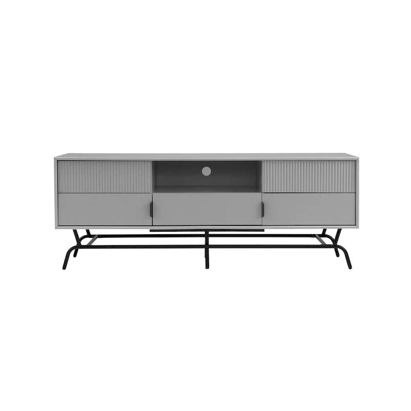 Denhour DH BASIC 60-Inch Modern Media Cabinet TV Stand with 3 Drawers and Cable Management Hole 15