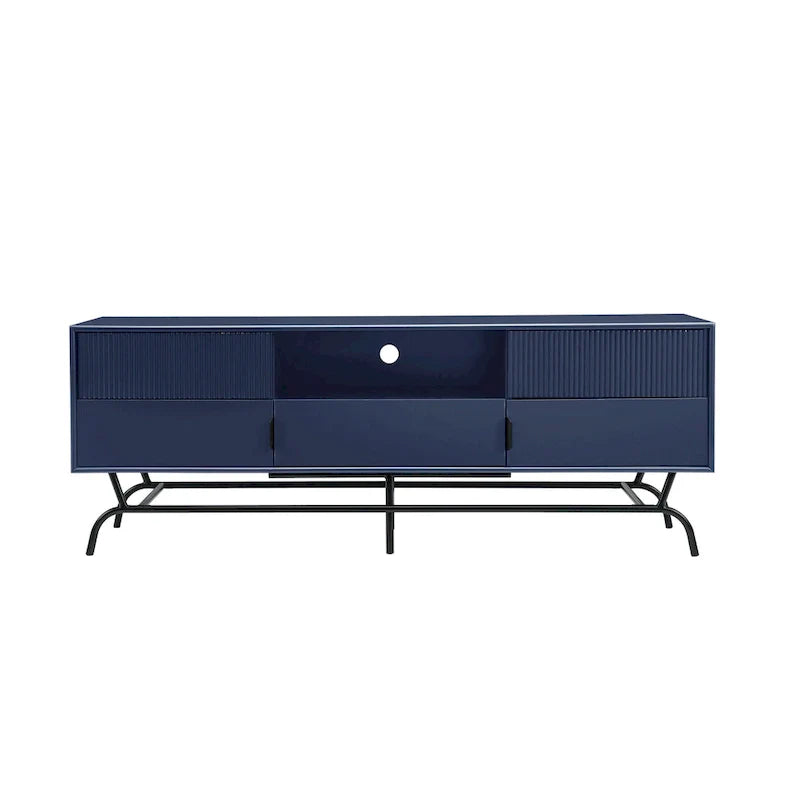 Denhour DH BASIC 60-Inch Modern Media Cabinet TV Stand with 3 Drawers and Cable Management Hole 23