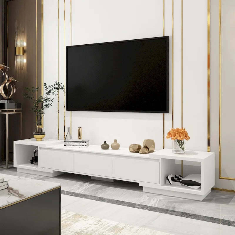 Adjustable Modern Media Console TV Stand with Storage 32