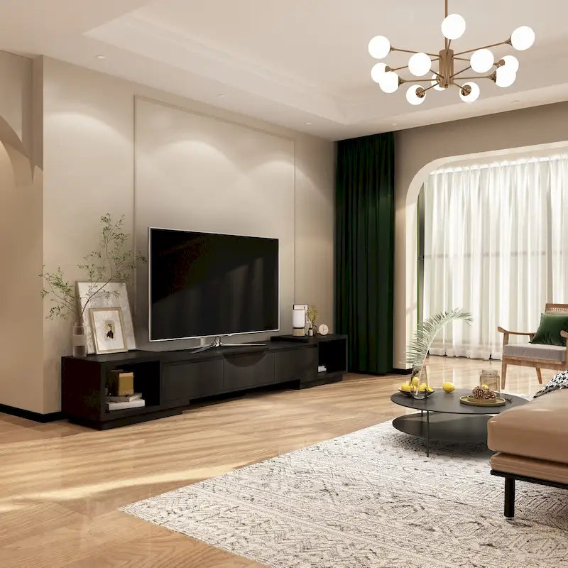 Adjustable Modern Media Console TV Stand with Storage 33