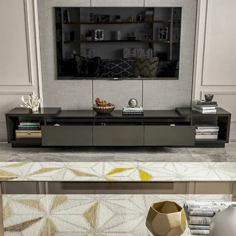 Adjustable Modern Media Console TV Stand with Storage 4