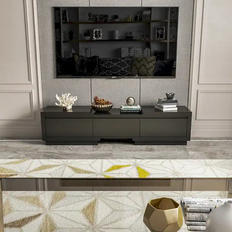 Adjustable Modern Media Console TV Stand with Storage 5