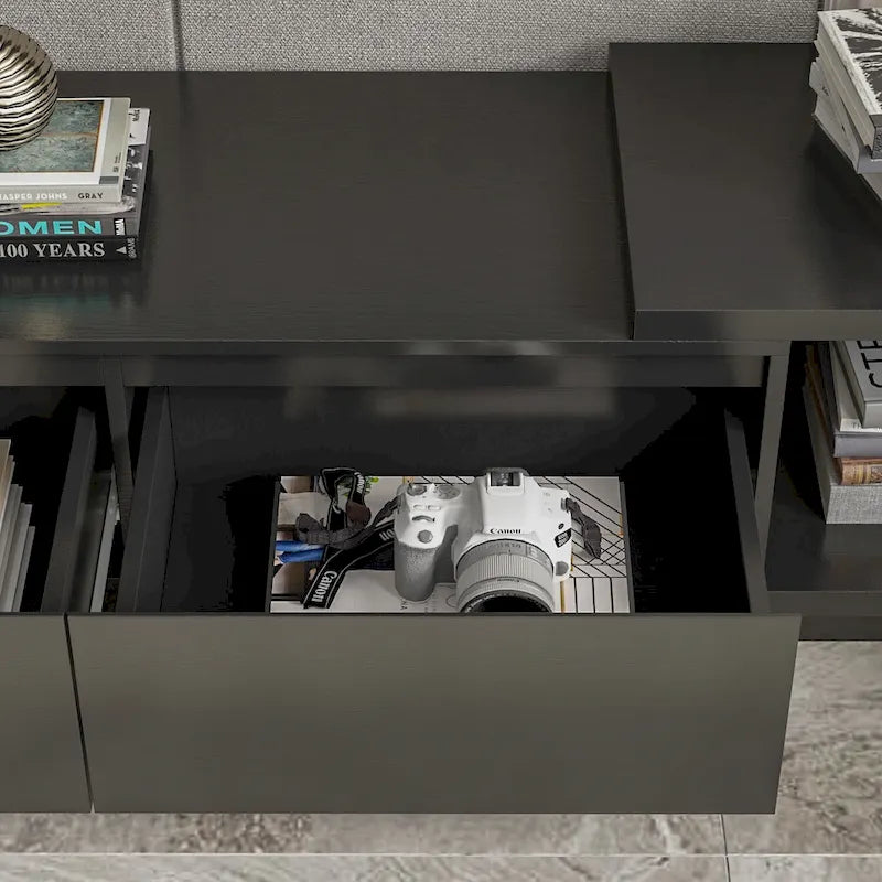 Adjustable Modern Media Console TV Stand with Storage 6