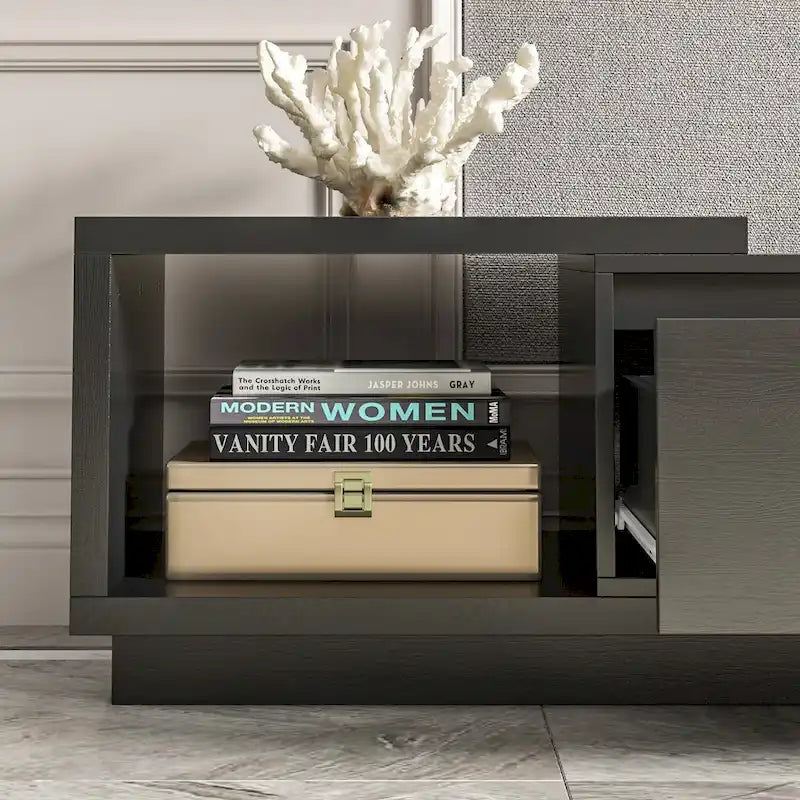 Adjustable Modern Media Console TV Stand with Storage 7