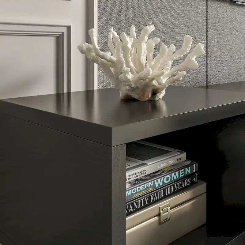 Adjustable Modern Media Console TV Stand with Storage 8