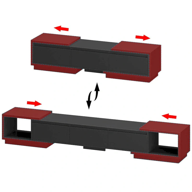 Adjustable Modern Media Console TV Stand with Storage 12