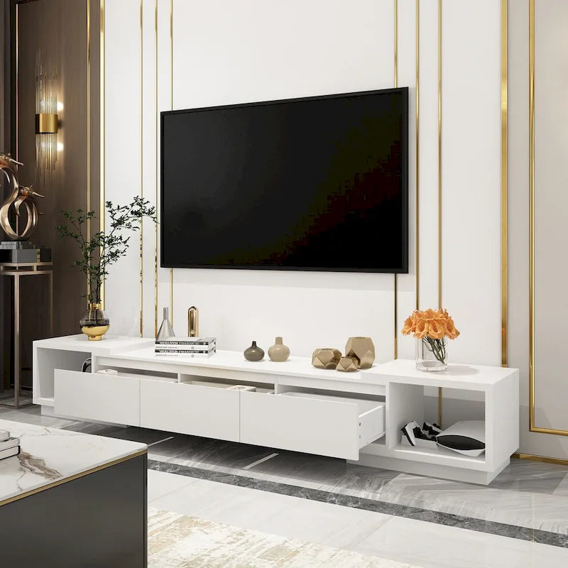 Adjustable Modern Media Console TV Stand with Storage 19