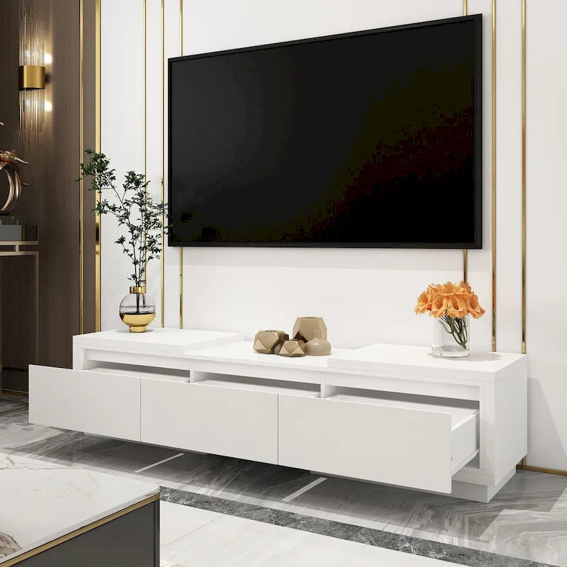 Adjustable Modern Media Console TV Stand with Storage 20
