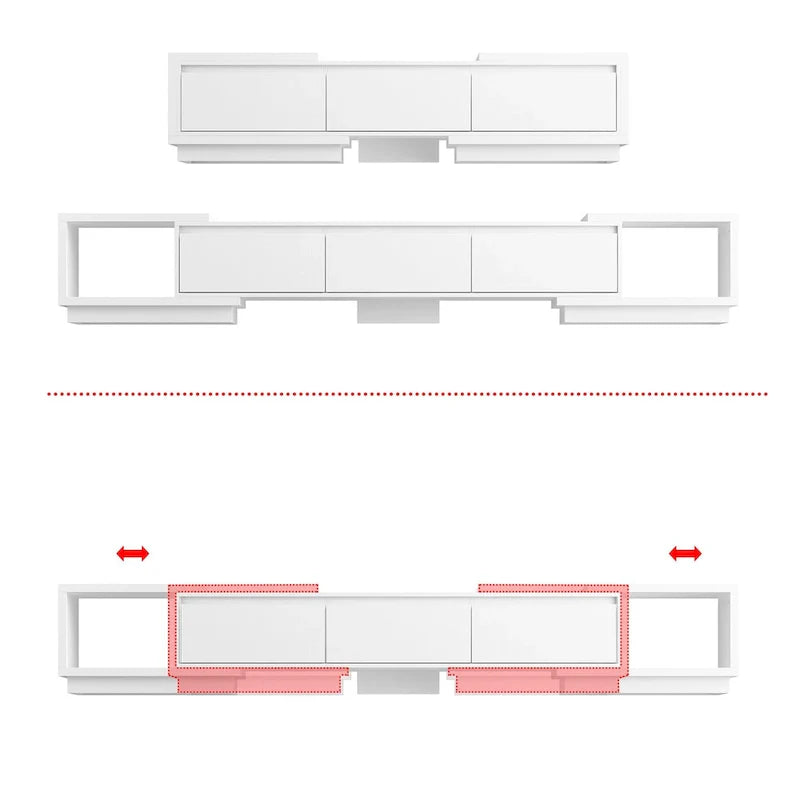 Adjustable Modern Media Console TV Stand with Storage 27