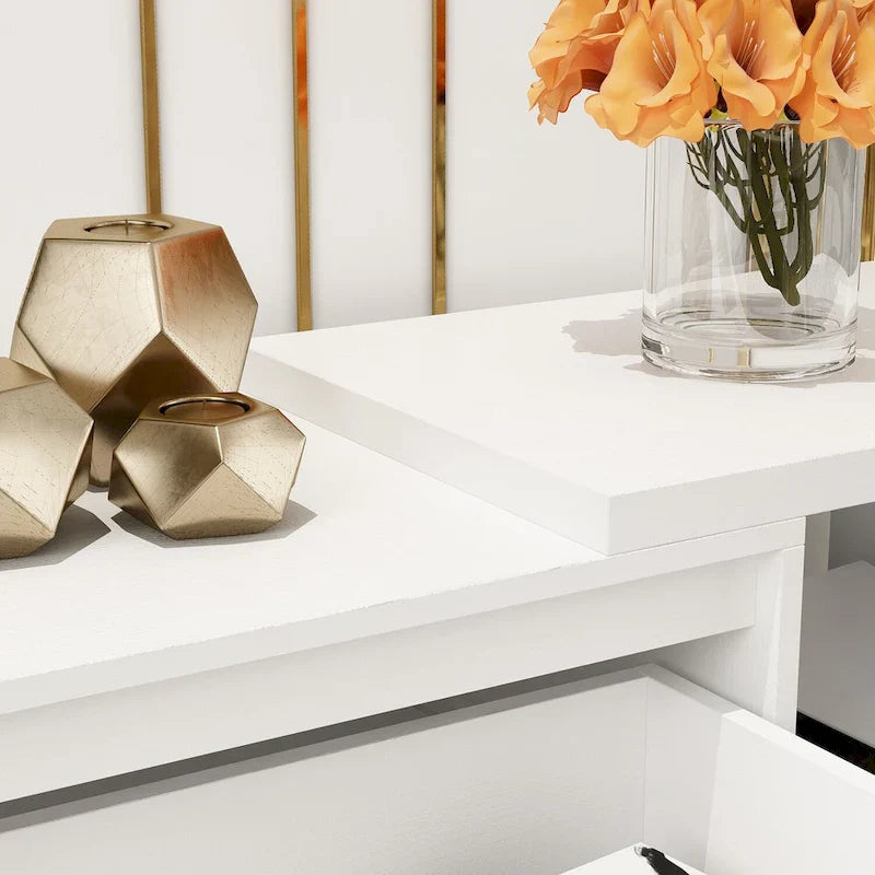 Adjustable Modern Media Console TV Stand with Storage 30