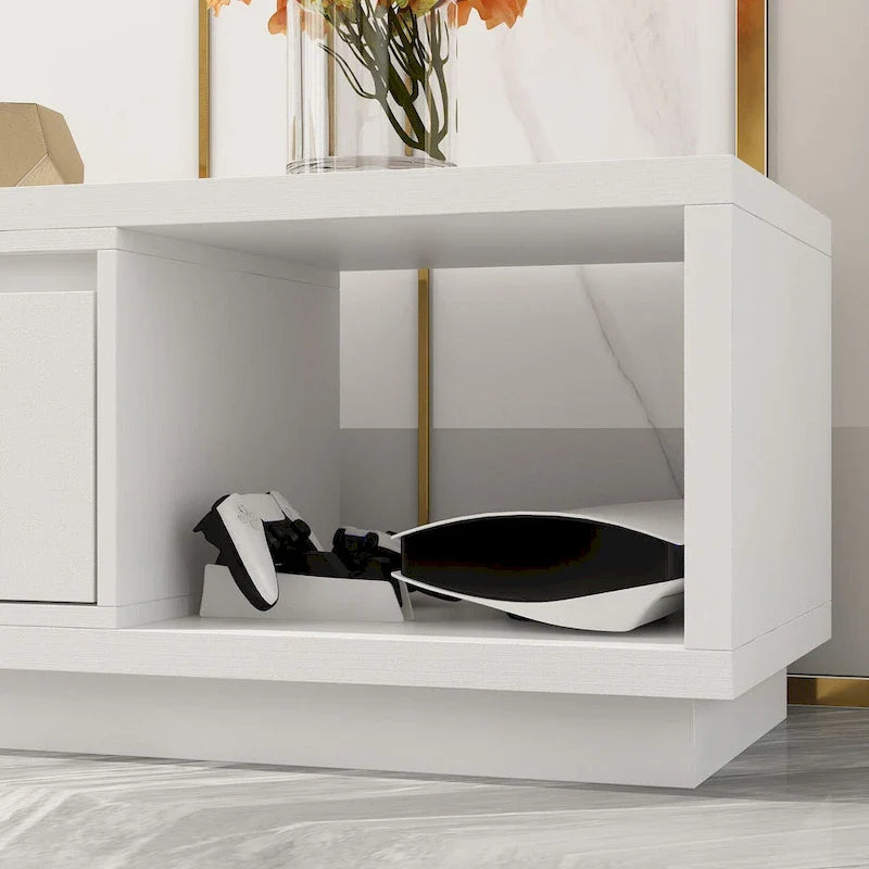 Adjustable Modern Media Console TV Stand with Storage 31