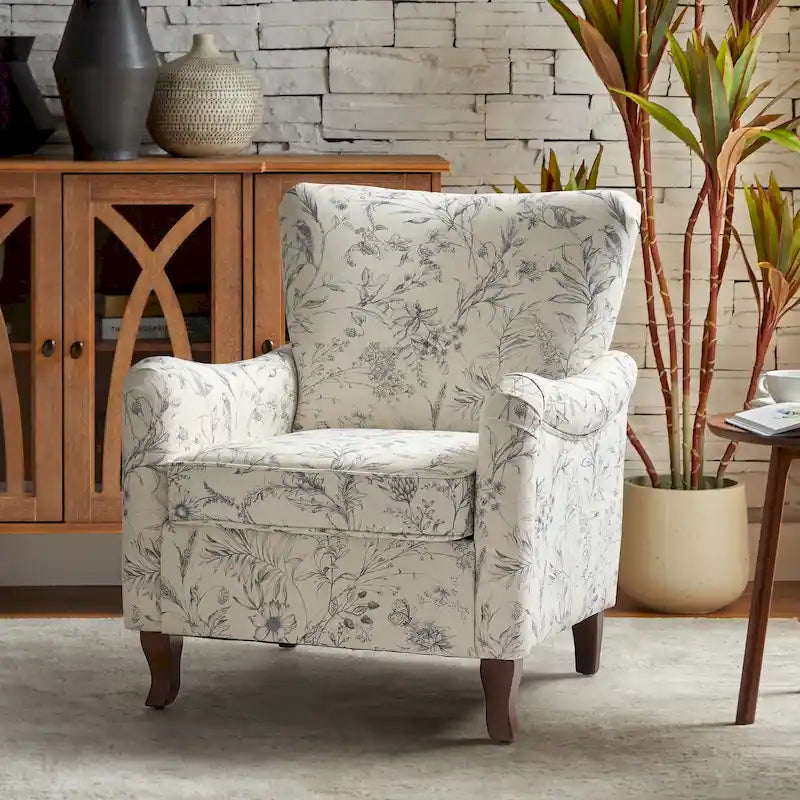 HULALA HOME Samouel Contemporary Floral Wingback Armchair 41