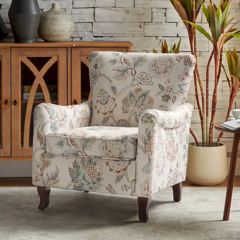 HULALA HOME Samouel Contemporary Floral Wingback Armchair