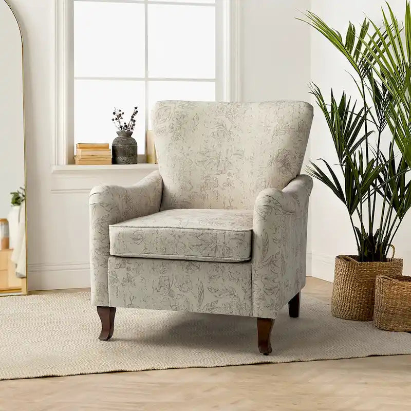 HULALA HOME Samouel Contemporary Floral Wingback Armchair 20