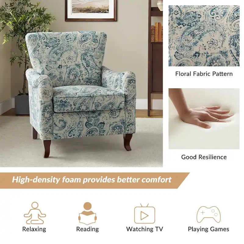 HULALA HOME Samouel Contemporary Floral Wingback Armchair 33