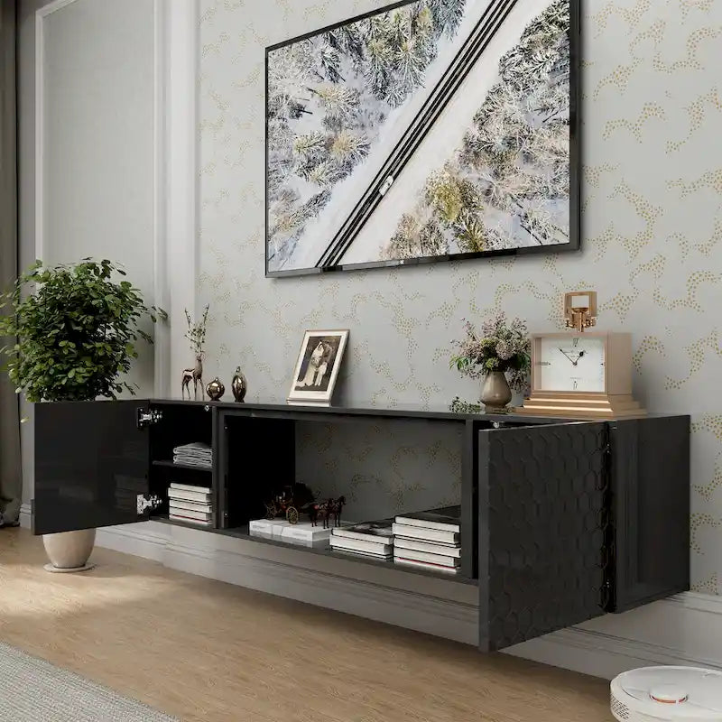 67-Inch Wall-Mounted Floating TV Stand for TVs Up to 80 Inches 2