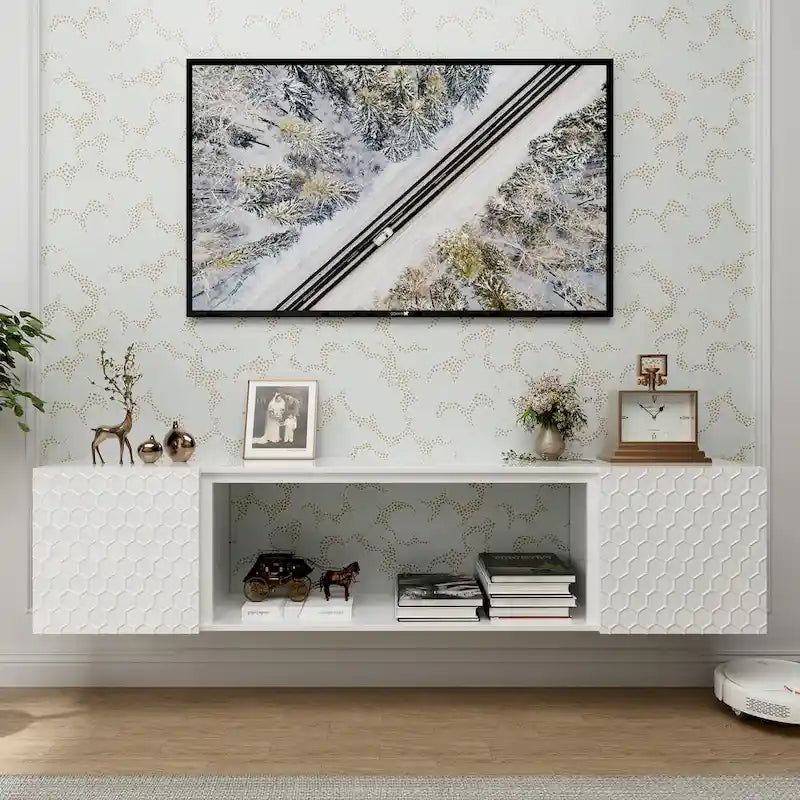 67-Inch Wall-Mounted Floating TV Stand for TVs Up to 80 Inches 9