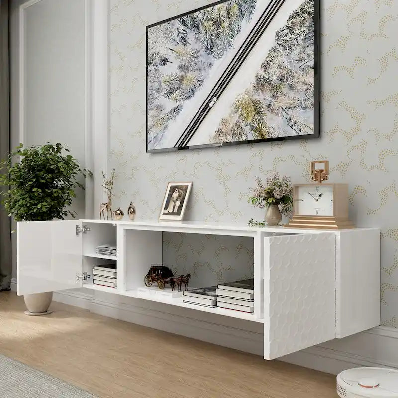 67-Inch Wall-Mounted Floating TV Stand for TVs Up to 80 Inches 10