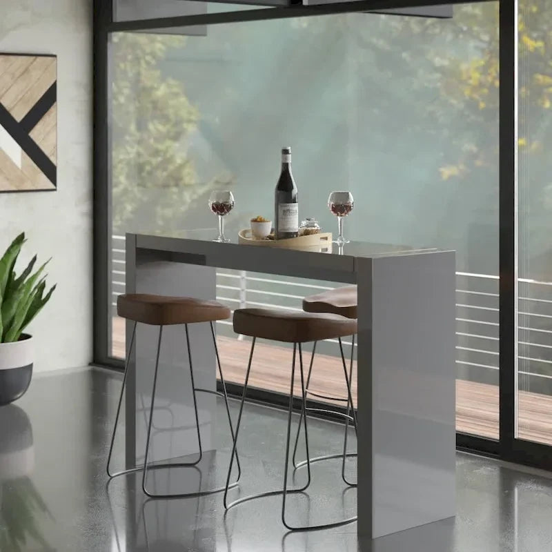 Lacquered MDF Wooden Bar Table for Dining Room 4