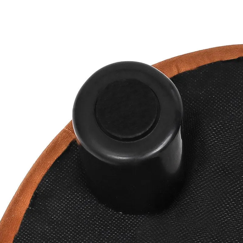 Adeco Modern Velvet Round Ottoman Footrest Stool with Padded Seat 12