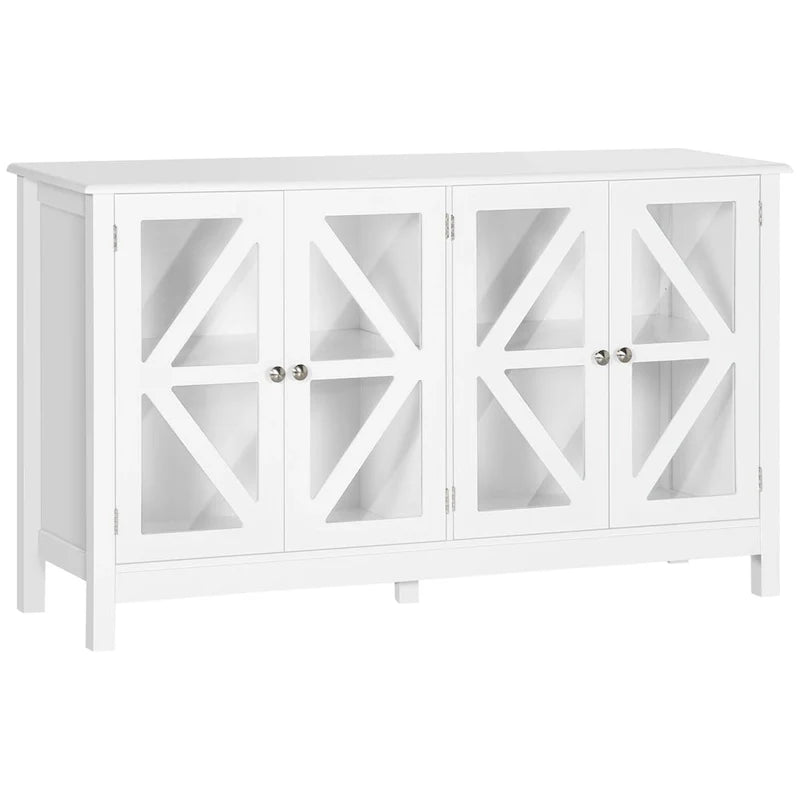 HOMCOM Kitchen Sideboard Buffet Cabinet with Adjustable Shelves for Versatile Storage 11