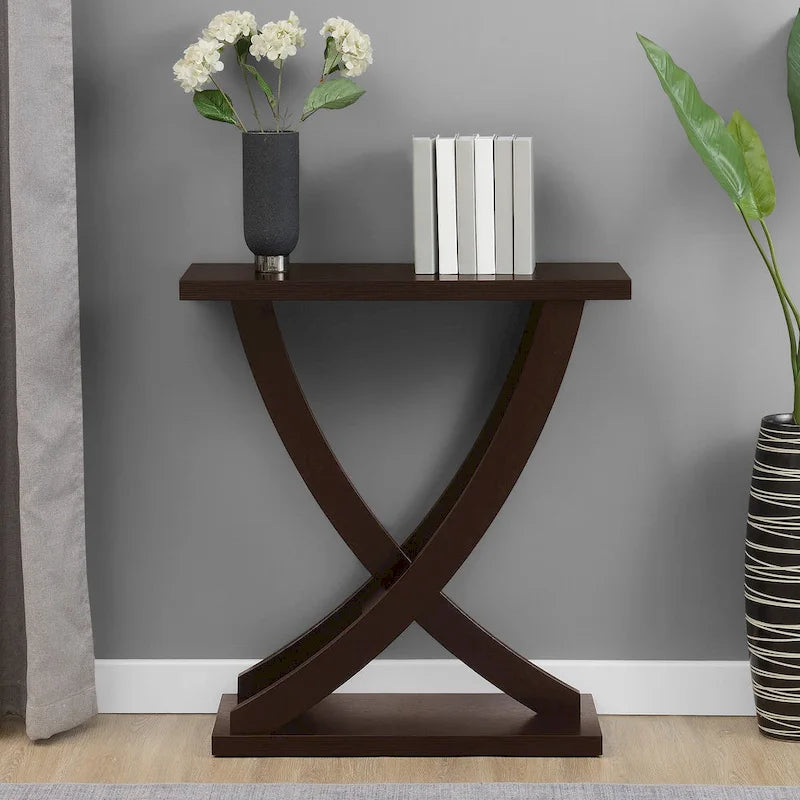 Newport Criss-Cross Console Table by Convenience Concepts 1