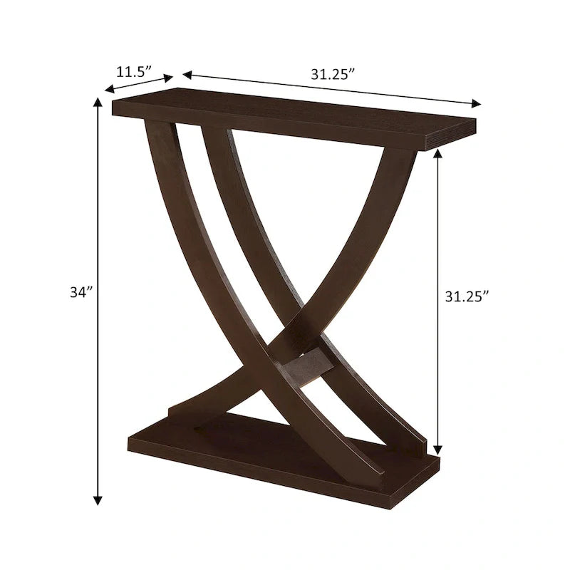 Newport Criss-Cross Console Table by Convenience Concepts 4