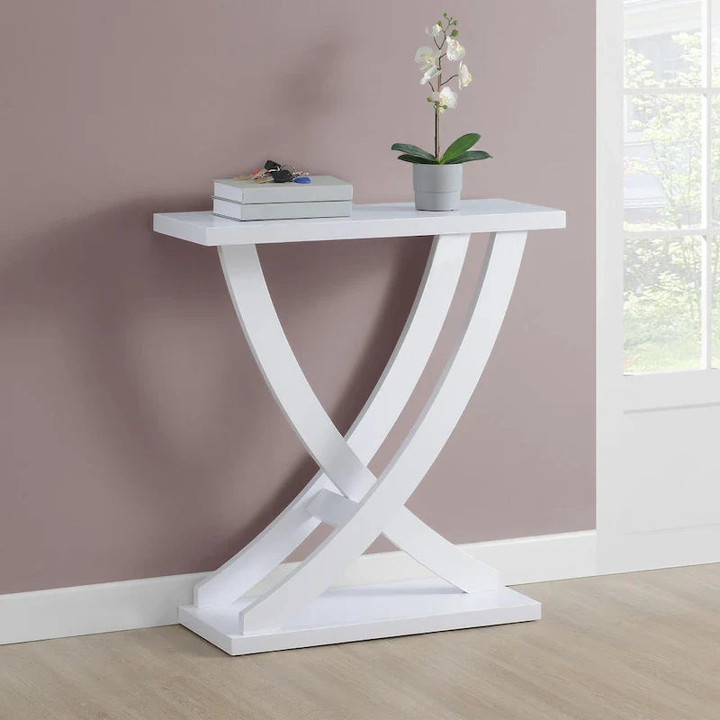Newport Criss-Cross Console Table by Convenience Concepts 5