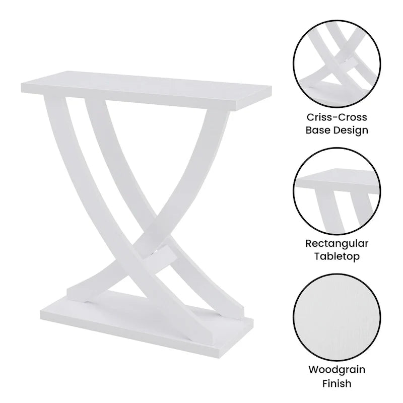 Newport Criss-Cross Console Table by Convenience Concepts 8