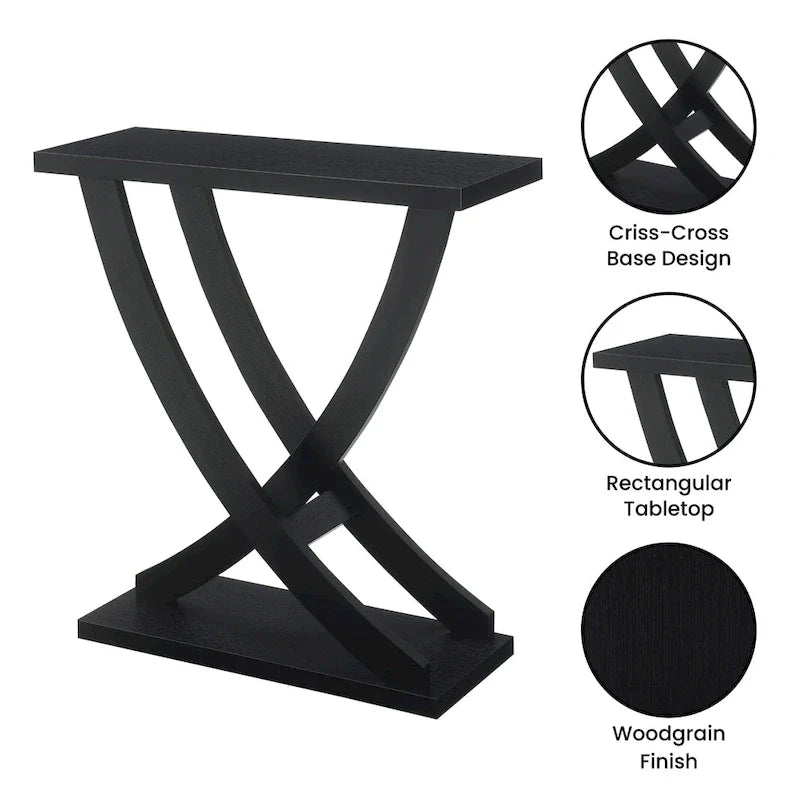 Newport Criss-Cross Console Table by Convenience Concepts 12