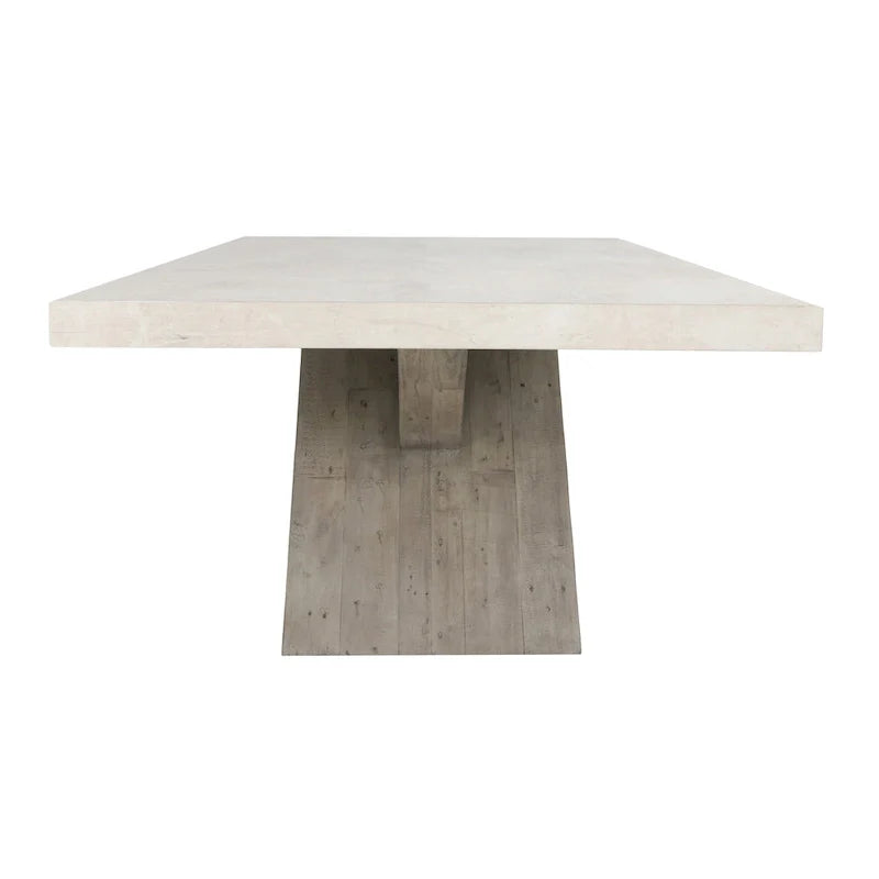 Modern Dining Table with Concrete Top and X Shape Base 3