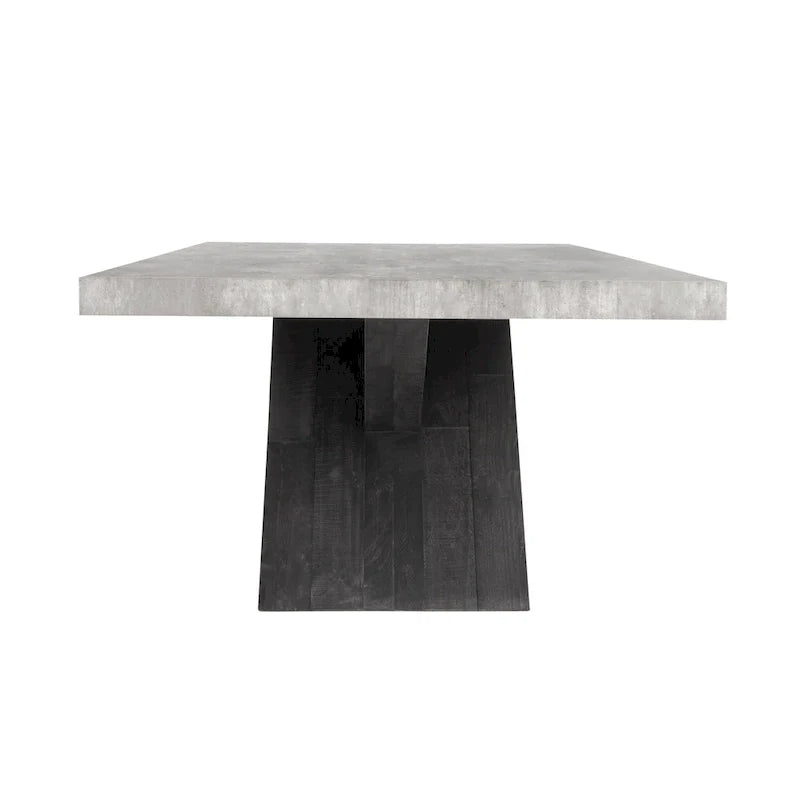 Modern Dining Table with Concrete Top and X Shape Base 11