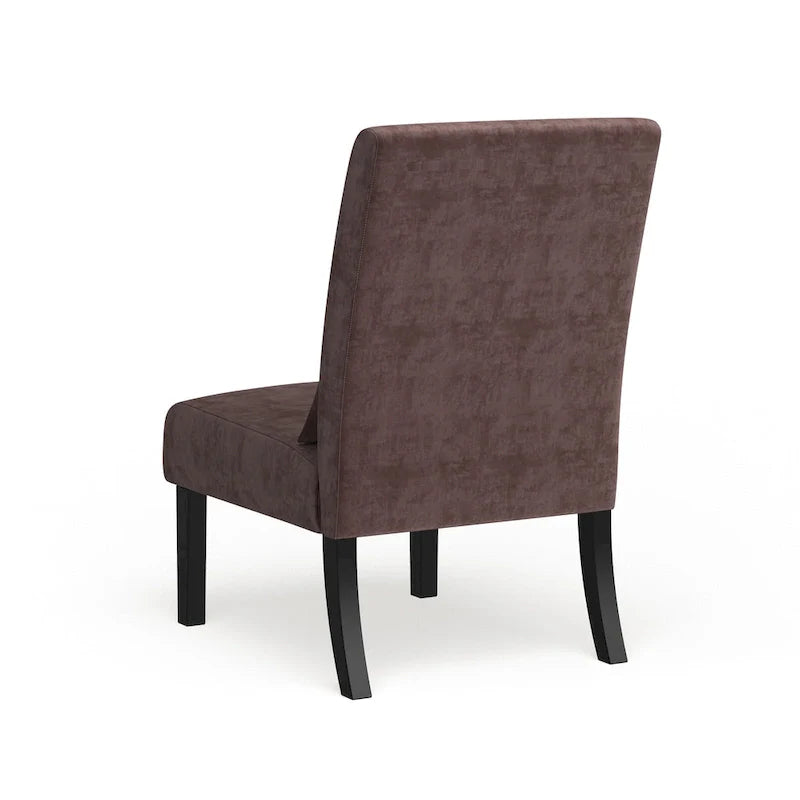 Porch & Den Vista Armless Chenille Accent Chair with Kidney Pillow 31
