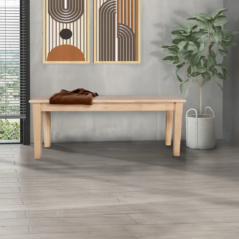 Solid Wood Dining Bench in Shaker Style 4