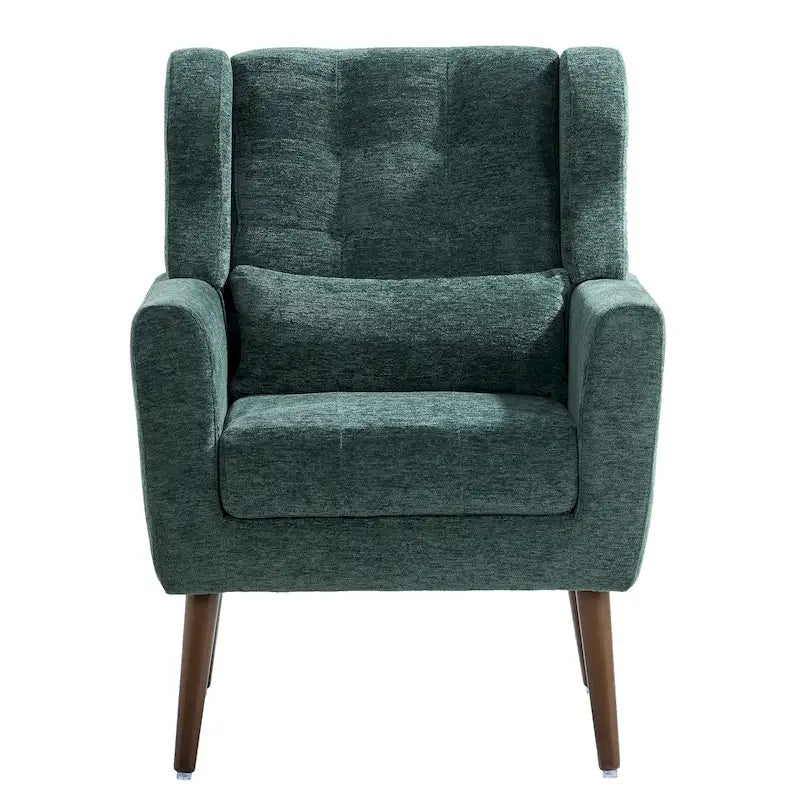 Cozy Mid-Century Reading Chair Upholstered in Chenille Fabric 24